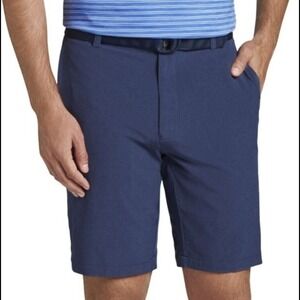 Peter Millar Men's Shackleford Performance Hybrid Blue Golf Shorts - Size 42
